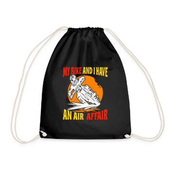Dirt Biker Riding My Bike & I Have An Air Affair - Turnbeutel - Schwarz - Vorne