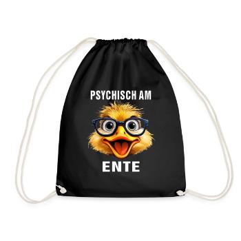 DUCK GLASSES PSYCHIC ON THE DUCK - Drawstring Bag - black - Front