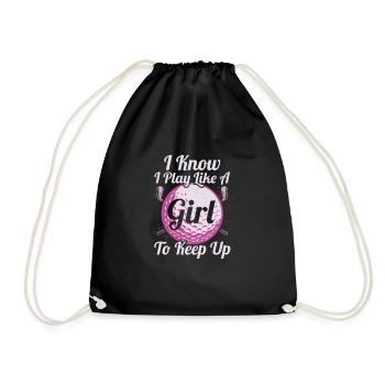 Je sais que je joue comme une fille Essaie de continuer à jouer au golf - Sac de sport léger - noir - Devant