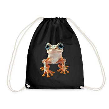 Frosch - Turnbeutel - Schwarz - Vorne