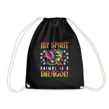 Dragon Créatures Dragon Médiéval - Sac de sport léger - noir - Devant