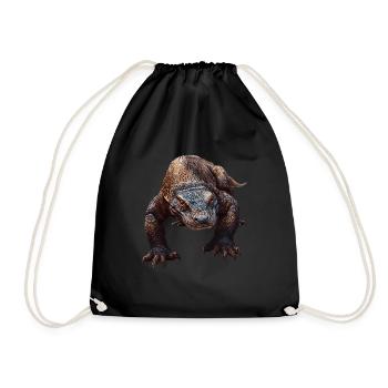 Komodowaran - Turnbeutel - Schwarz - Vorne