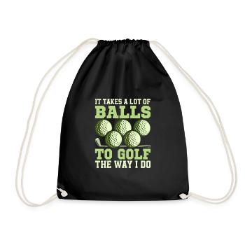 Il faut beaucoup de balles pour jouer au golf comme je le fais - Sac de sport léger - noir - Devant