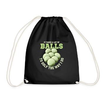 Il faut beaucoup de balles pour jouer au golf comme je le fais - Sac de sport léger - noir - Devant