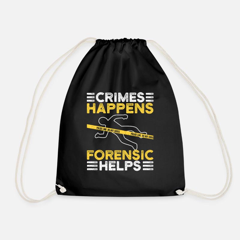 Forensic Analyst Crimes Happens Forensic Helps - Turnbeutel - Schwarz