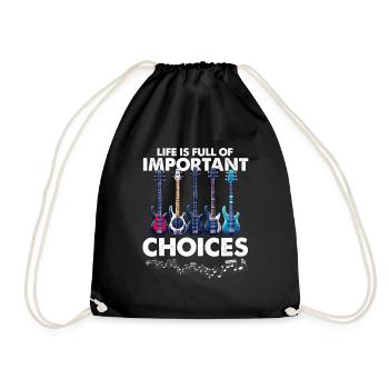 Bassiste, Guitariste, Guitare électrique - Sac de sport léger - noir - Devant