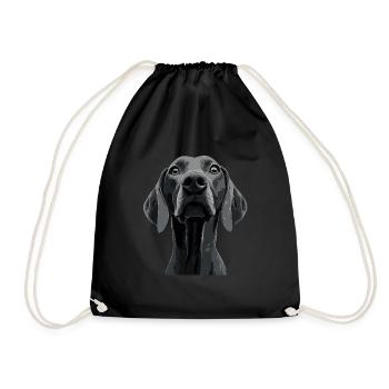 Weimaraner - Turnbeutel - Schwarz - Vorne