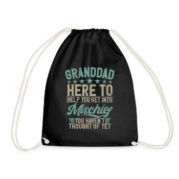 Grand-père Grand-père Pops Grand-parent - Sac de sport léger - noir - Devant