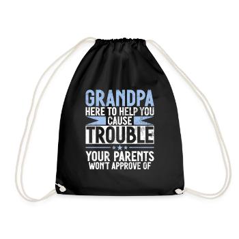 Grand-père Grand-père Pops Grand-parent - Sac de sport léger - noir - Devant