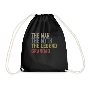 Grand-père Grand-père Pops Grand-parent - Sac de sport léger - noir - Devant