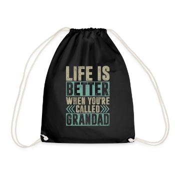 Grand-père Grand-père Pops Grand-parent - Sac de sport léger - noir - Devant