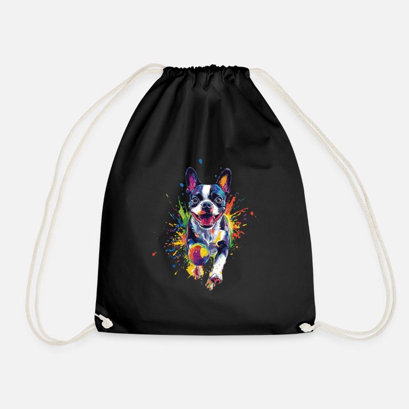 Boston Terrier - Turnbeutel - Schwarz