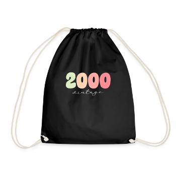 Birthday Year of birth 2000 - Drawstring Bag - black - Front