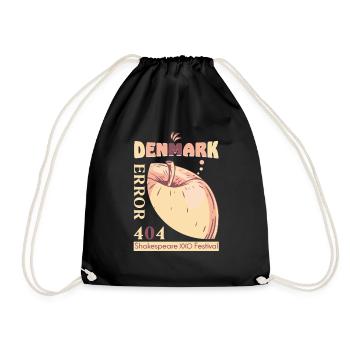 Denmark Shakespeare xxo Festival funny quote - Drawstring Bag - black - Front