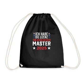 Master 2025 Master's Degree Graduation Graduation - Drawstring Bag - black - Front