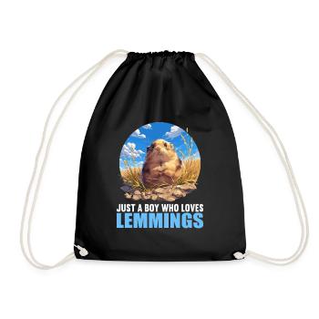 Lemmings Lemming - Drawstring Bag - black - Front