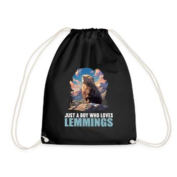 Lemmings Lemming - Drawstring Bag - black - Front