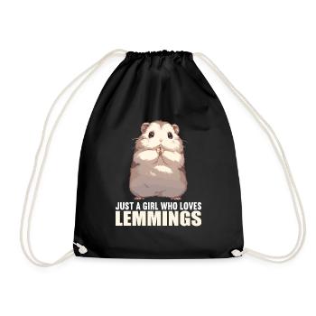 Lemmings Lemming - Drawstring Bag - black - Front
