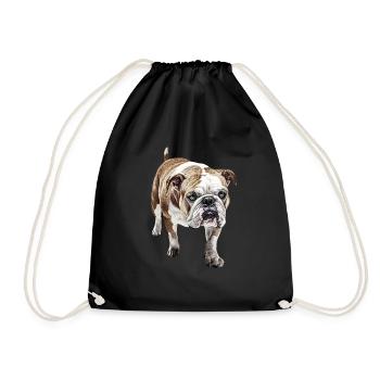 Bulldogge - Turnbeutel - Schwarz - Vorne