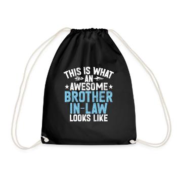 Sister Brother Matching Siblings Twins - Drawstring Bag - black - Front