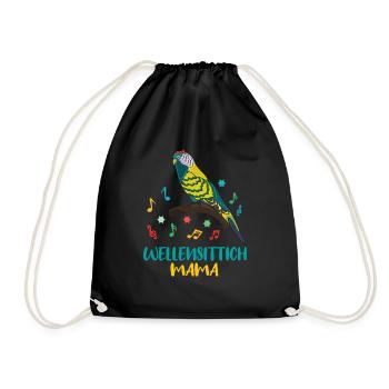 Mélodie colorée de maman perruche pour les fans d’oiseaux - Sac de sport léger - noir - Devant