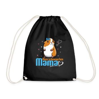 Maman cochon d’Inde aimante et douce - Sac de sport léger - noir - Devant