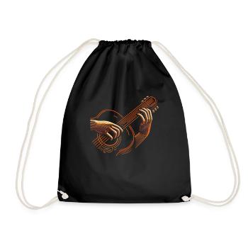 Gitarrist Gitarrist Musiker Gitarrenmusik - Turnbeutel - Schwarz - Vorne