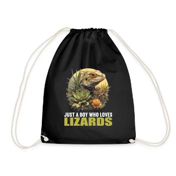 Lizards Lizard - Drawstring Bag - black - Front