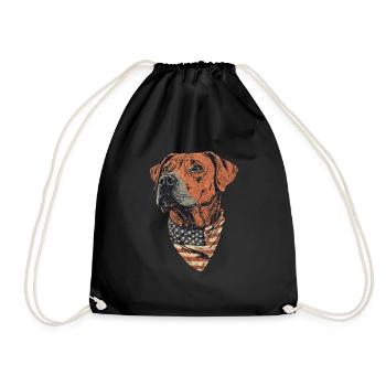Rhodesian Ridgeback - Turnbeutel - Schwarz - Vorne