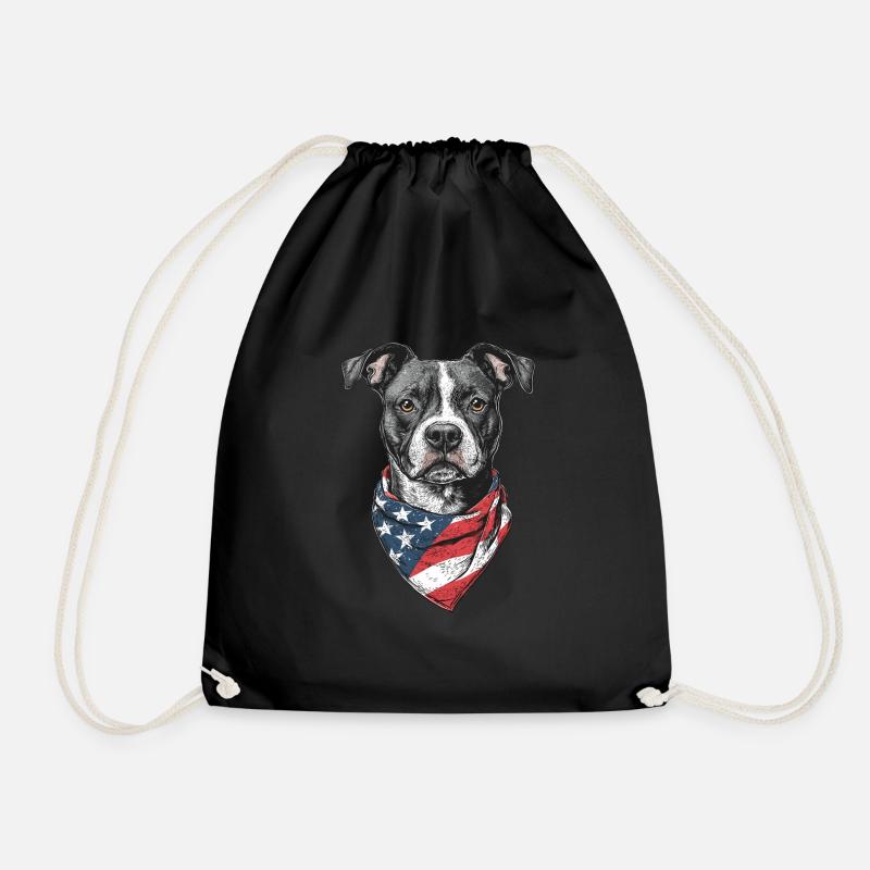 Staffordshire Bullterrier - Turnbeutel - Schwarz