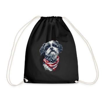 Shih Tzu - Turnbeutel - Schwarz - Vorne