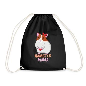 Mignon hamster maman illustration avec coeur - Sac de sport léger - noir - Devant