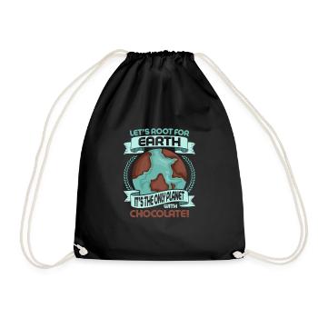 Let's Root For Earth Planet Earth Day - Turnbeutel - Schwarz - Vorne