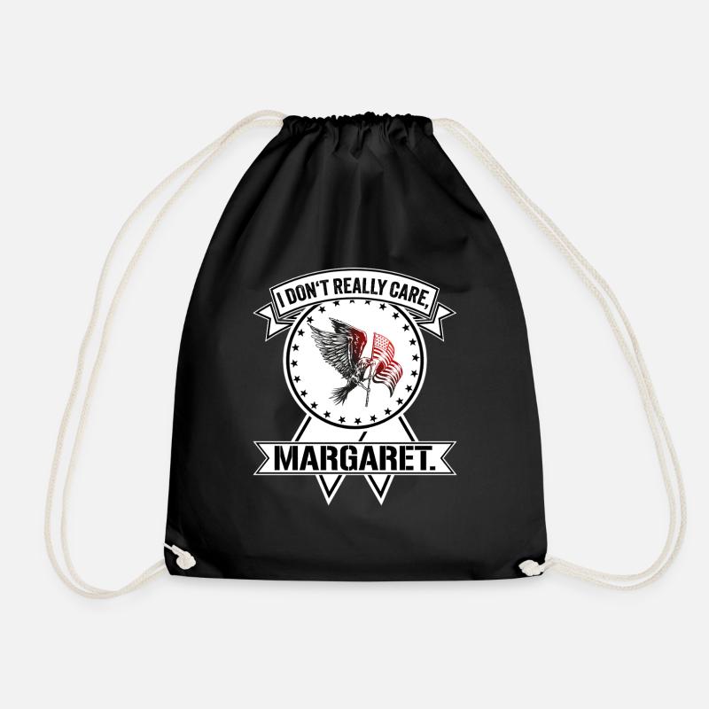 I don´t really care Margaret Eagle Geschenk - Turnbeutel - Schwarz