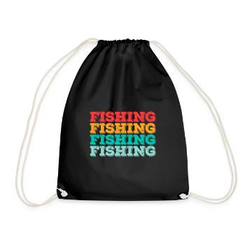 Fishing - Turnbeutel - Schwarz - Vorne