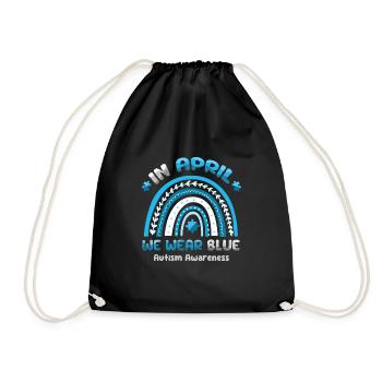 Autisme en avril We Wear Blue Awareness - Sac de sport léger - noir - Devant