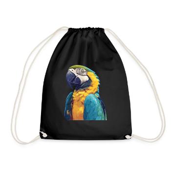 Macaw's Era - Drawstring Bag - black - Front