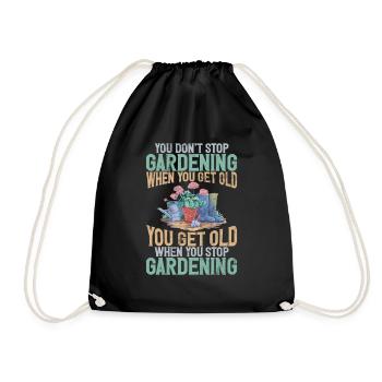 Garden Plants Gardener Garden Lover Planting - Drawstring Bag - black - Front