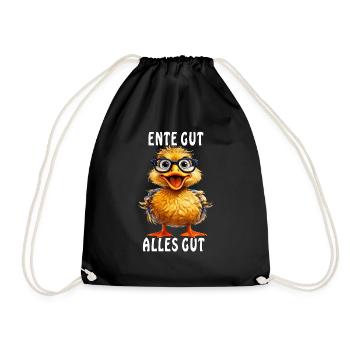 ENTE GUT ALLES GUT - Turnbeutel - Schwarz - Vorne