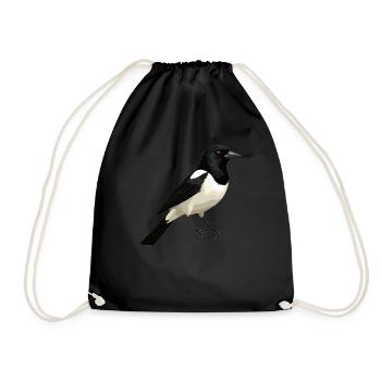 Magpies Magpie - Drawstring Bag - black - Front