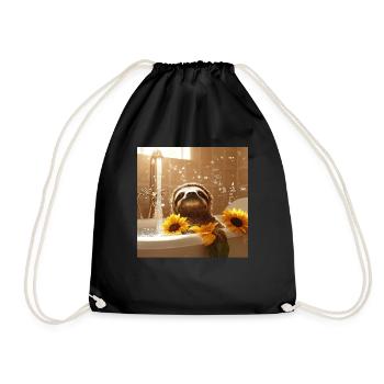 Faultier - Turnbeutel - Schwarz - Vorne