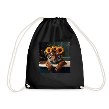 Tiger - Turnbeutel - Schwarz - Vorne