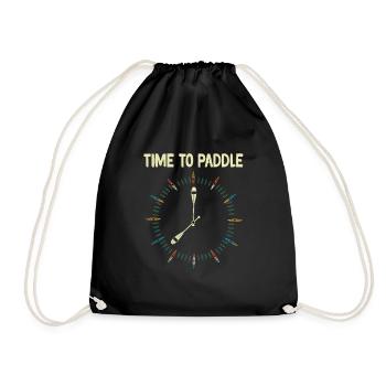 Kayak -Kayak -Paddle Lovers Kayak Adventure - Drawstring Bag - black - Front