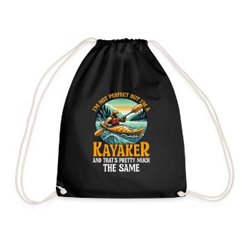 Kayak -Kayak -Paddle Lovers Kayak Adventure - Drawstring Bag - black - Front