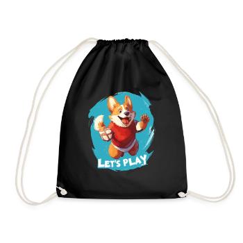Joueur de rugby - Let’s Play - Corgy Corgi - Sac de sport léger - noir - Devant