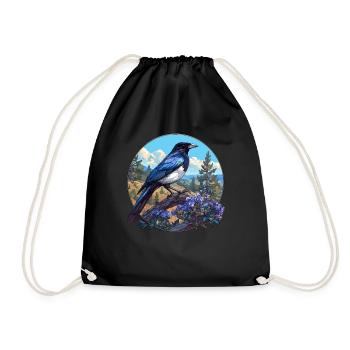 Magpies Magpie - Drawstring Bag - black - Front