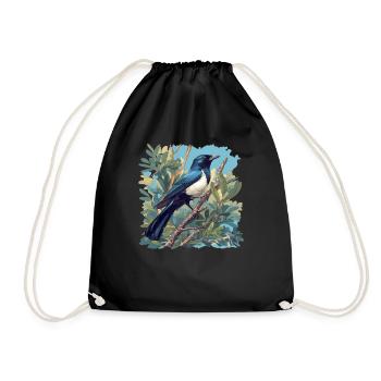 Magpies Magpie - Drawstring Bag - black - Front