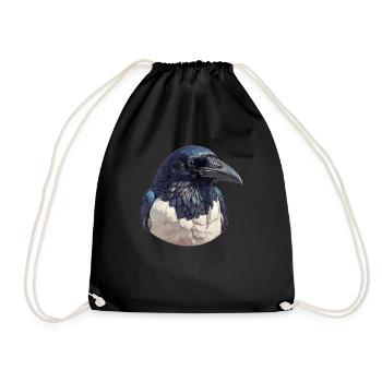 Magpies Magpie - Drawstring Bag - black - Front