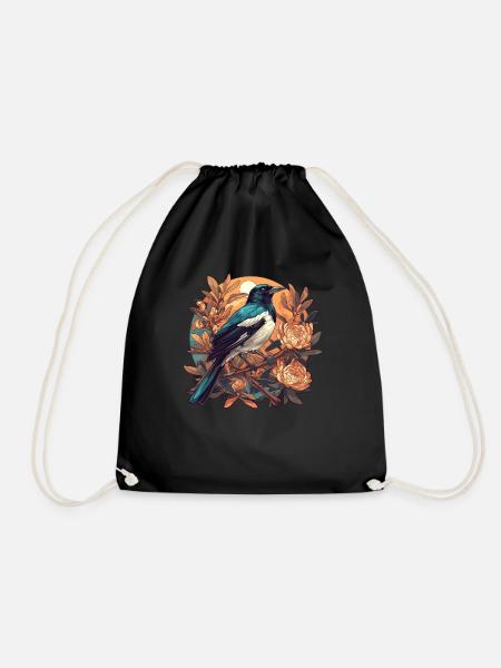Magpies Magpie - Drawstring Bag - black