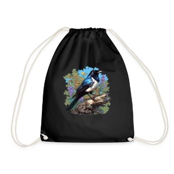 Magpies Magpie - Drawstring Bag - black - Front